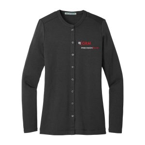 GRM Driver Ladies Concept Stretch Button-Front Cardigan Black