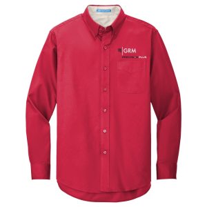 GRM Mens long sleeve dress shirt Red