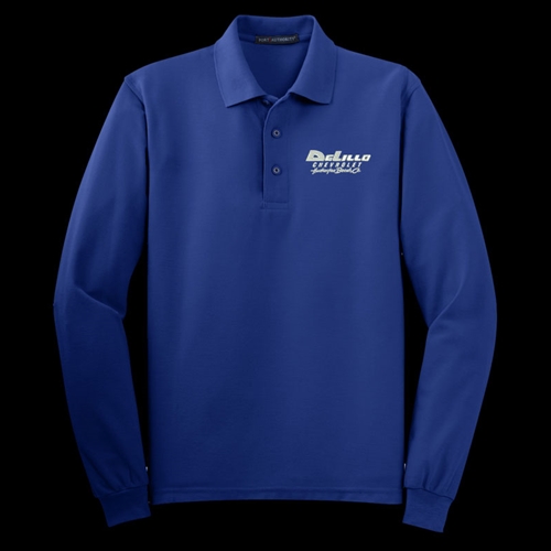 DeLillo Silk Touch Long Sleeve Polo (Black)