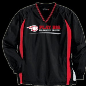 Tipped V-Neck Raglan Wind Shirt
