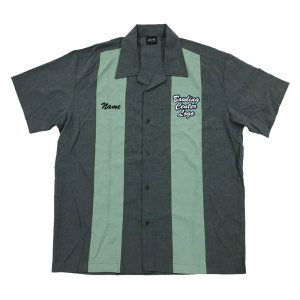 Front Desk Mens Polo -- Green/Grey